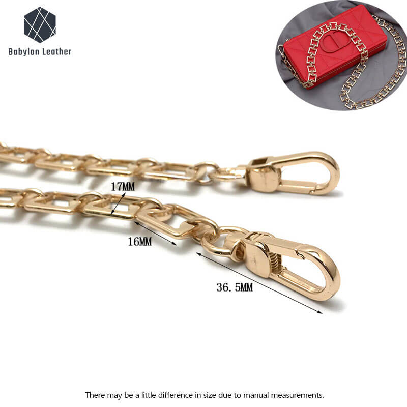 Square Grid Chain Strap Metal Handle 17*16mm - 7/10"*3/5"（1 PACK） - Babylon LeatherBabylon LeatherMH - 040