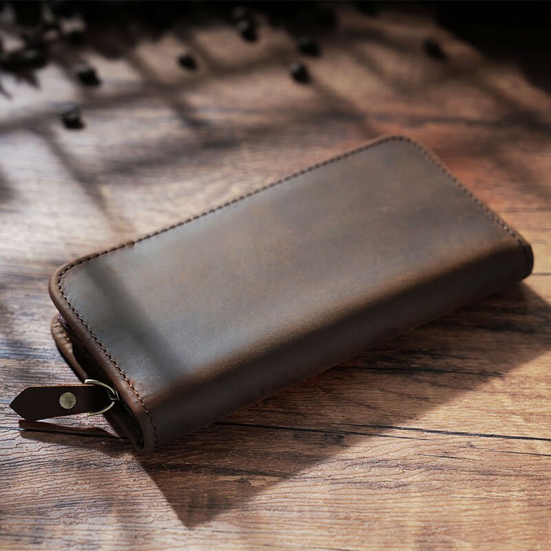 Square Zip Leather Pen Box – Babylon Leather - Babylon LeatherBabylon LeatherAN41-Brown