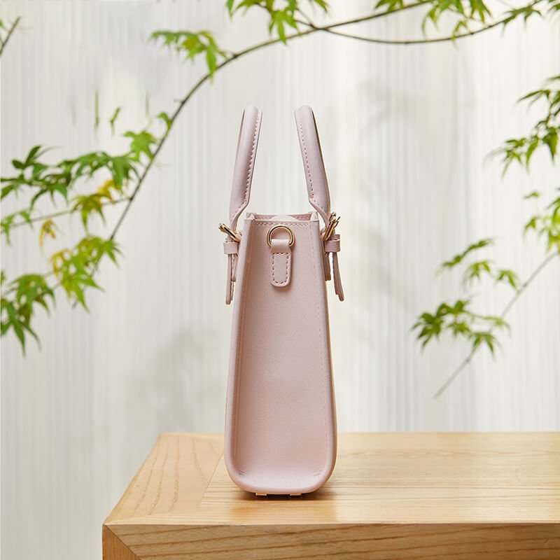 Standing Grace Leather and Silk Crossbody Handbag – Babylon Leather - Babylon LeatherBabylon LeatherTX165-Pink 1