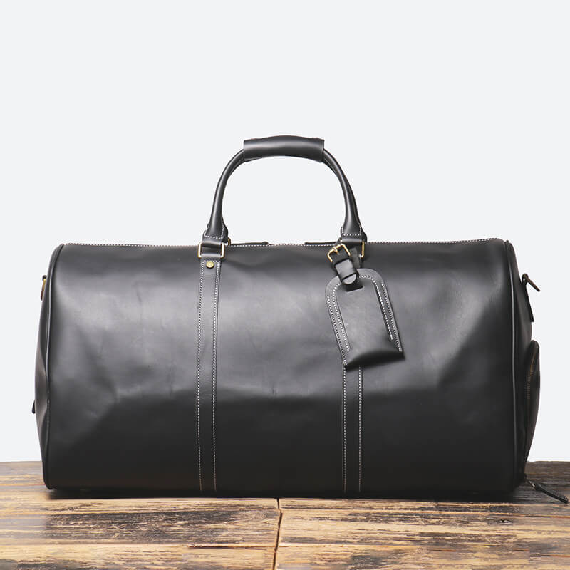 Stylish Elegant Top Grain Leather Travel Bag – Babylon Leather - Babylon LeatherBabylon LeatherLJ100-Black
