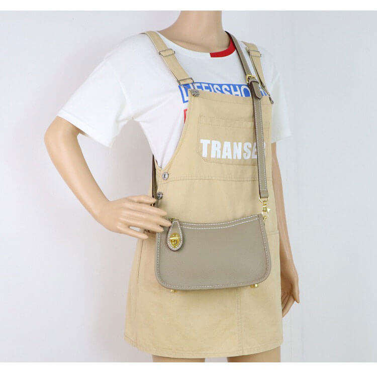 Swinger Bag Leather DIY Kit ¨C Babylon Leather - Babylon LeatherBabylon LeatherSY48 - Matching Color - Lychee Pattern Leather - Khaki