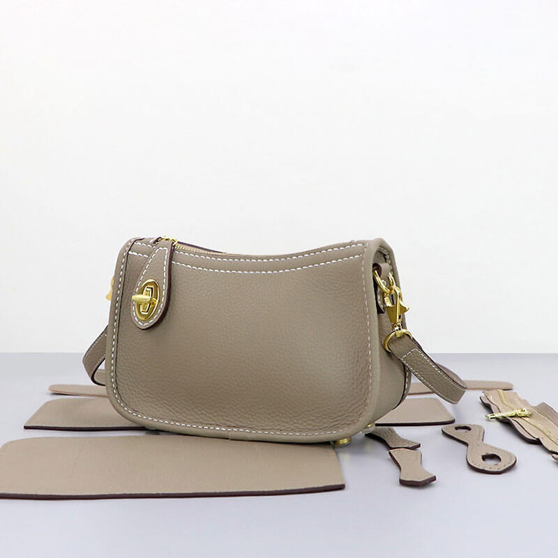 Swinger Bag Leather DIY Kit ¨C Babylon Leather - Babylon LeatherBabylon LeatherSY48 - Matching Color - Lychee Pattern Leather - Khaki