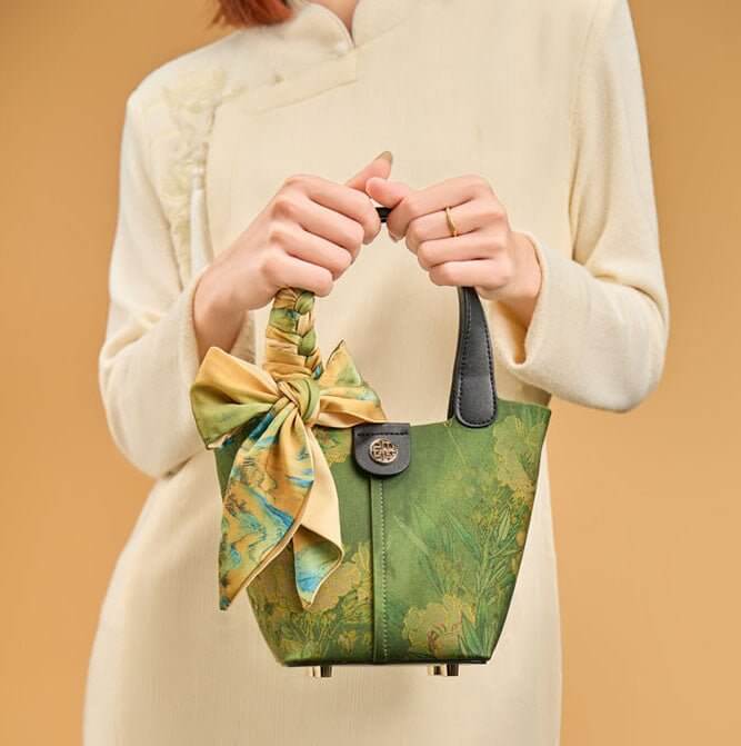 Timeless Root Leather and Silk Picotin Bag – Babylon Leather - Babylon LeatherBabylon LeatherTX006-Green