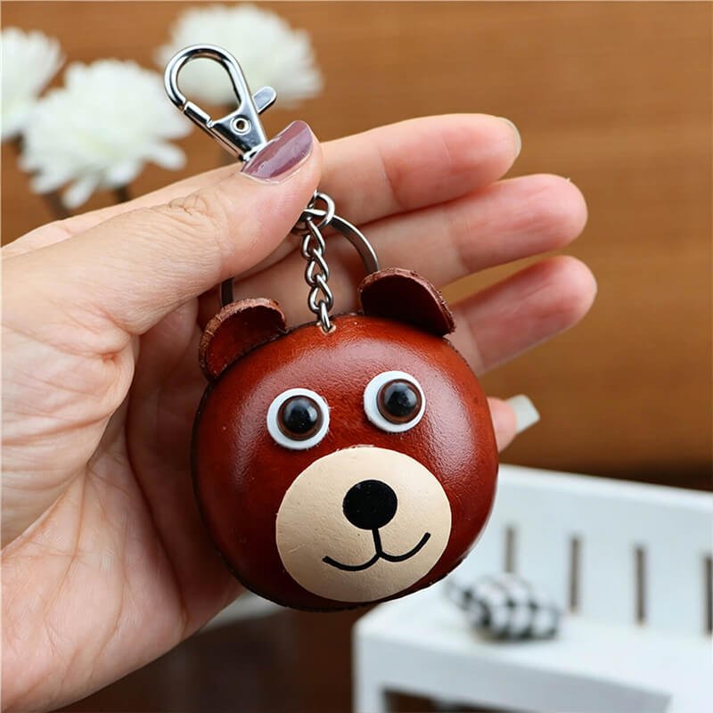 Tiny Bear Leather Bag Charm – Babylon Leather - Babylon LeatherBabylon LeatherLLZ98-Red
