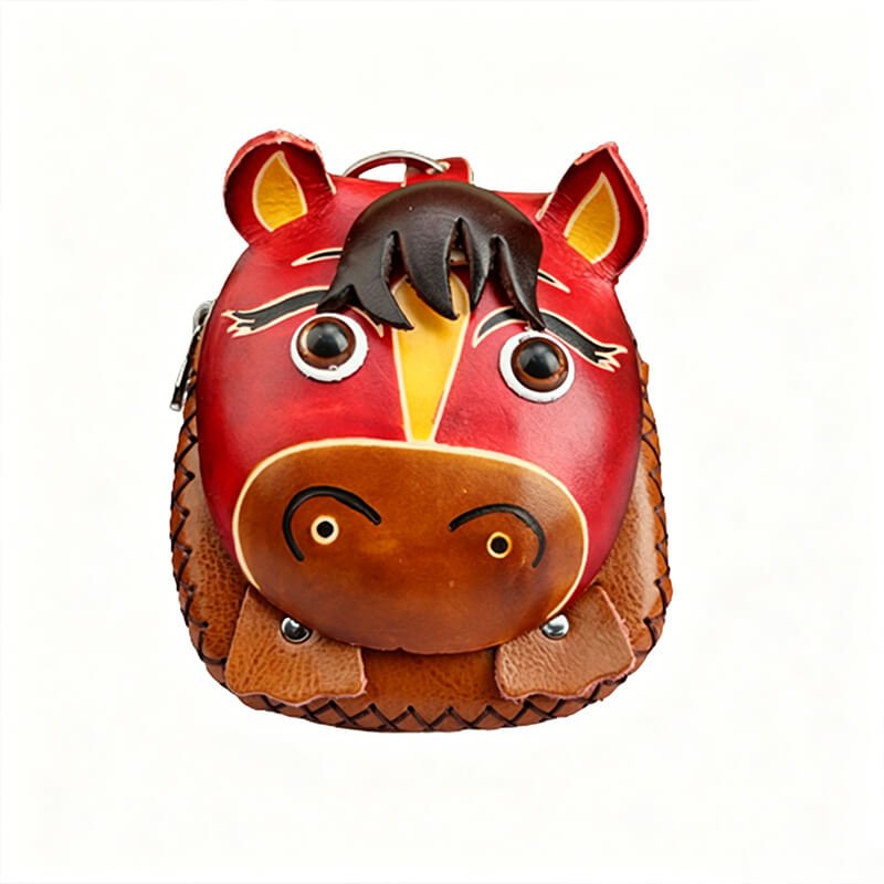 Tiny Horse - Shaped Leather Coin Purse – Babylon Leather - Babylon LeatherBabylon LeatherLLZ117-Red