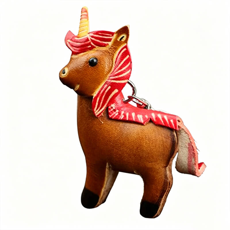 Tiny Unicorn Leather Bag Charm – Babylon Leather - Babylon LeatherBabylon LeatherLLZ97-Brown