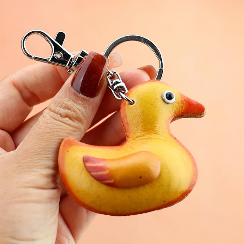 Tiny Yellow Duck Leather Bag Charm – Babylon Leather - Babylon LeatherBabylon LeatherLLZ52-Yellow