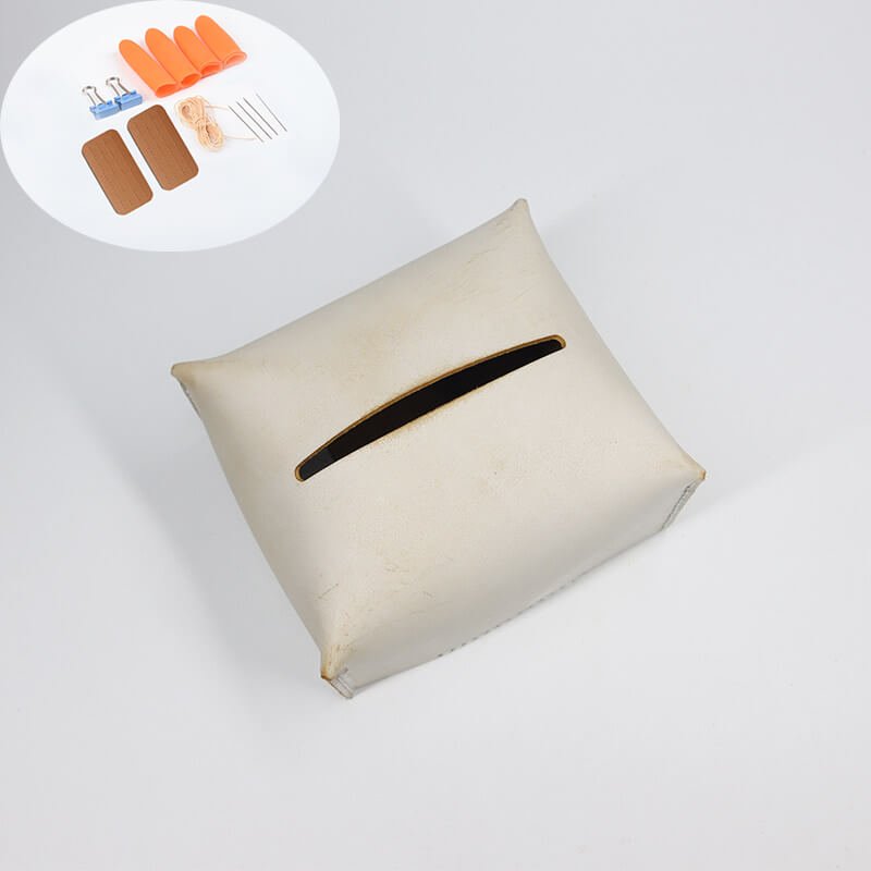 Tissue Box Cover Fog Wax Leather DIY Kit – Babylon Leather - Babylon LeatherBabylon LeatherCY05-Brown