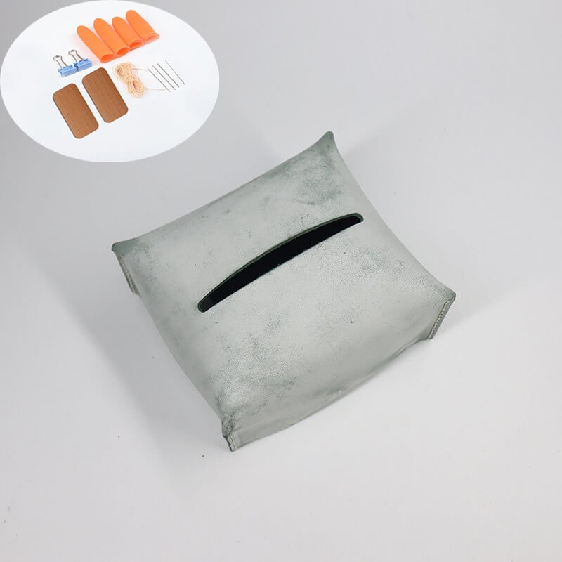 Tissue Box Cover Fog Wax Leather DIY Kit – Babylon Leather - Babylon LeatherBabylon LeatherCY05-Green