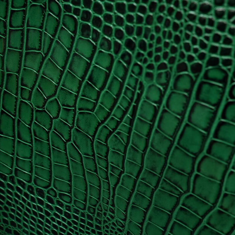 Top Grain Crocodile Embossed Leather – Babylon Leather - Babylon LeatherBabylon LeatherLT020-Dark Green-1.0-1.2mm-5 sq. ft.