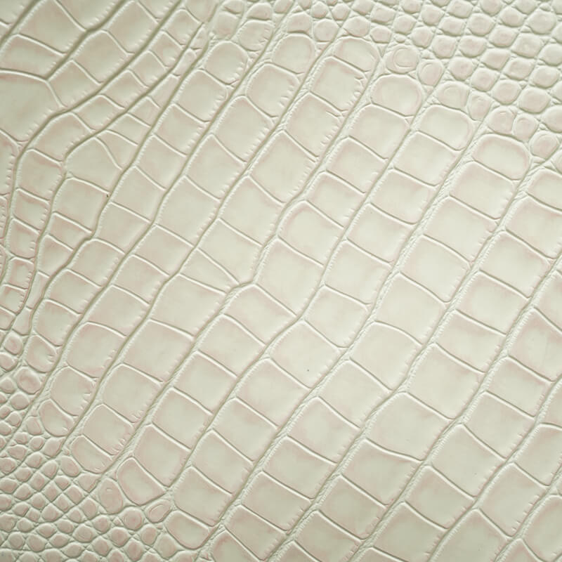 Top Grain Crocodile Embossed Leather – Babylon Leather - Babylon LeatherBabylon LeatherLT020-White-1.0-1.2mm-5 sq. ft.