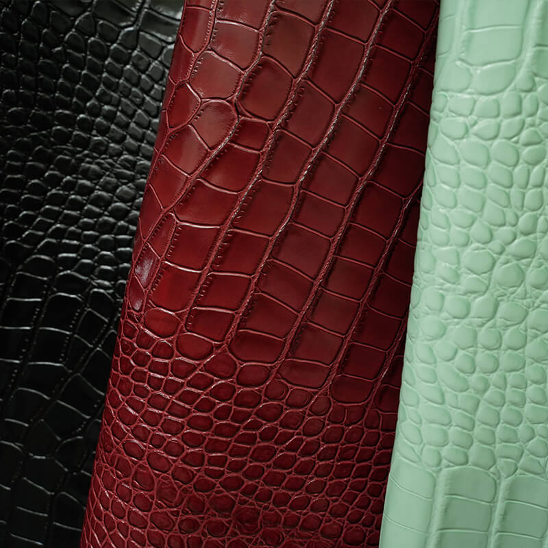 Top Grain Crocodile Embossed Leather – Babylon Leather - Babylon LeatherBabylon LeatherLT020-Yellow-1.0-1.2mm-5 sq. ft.