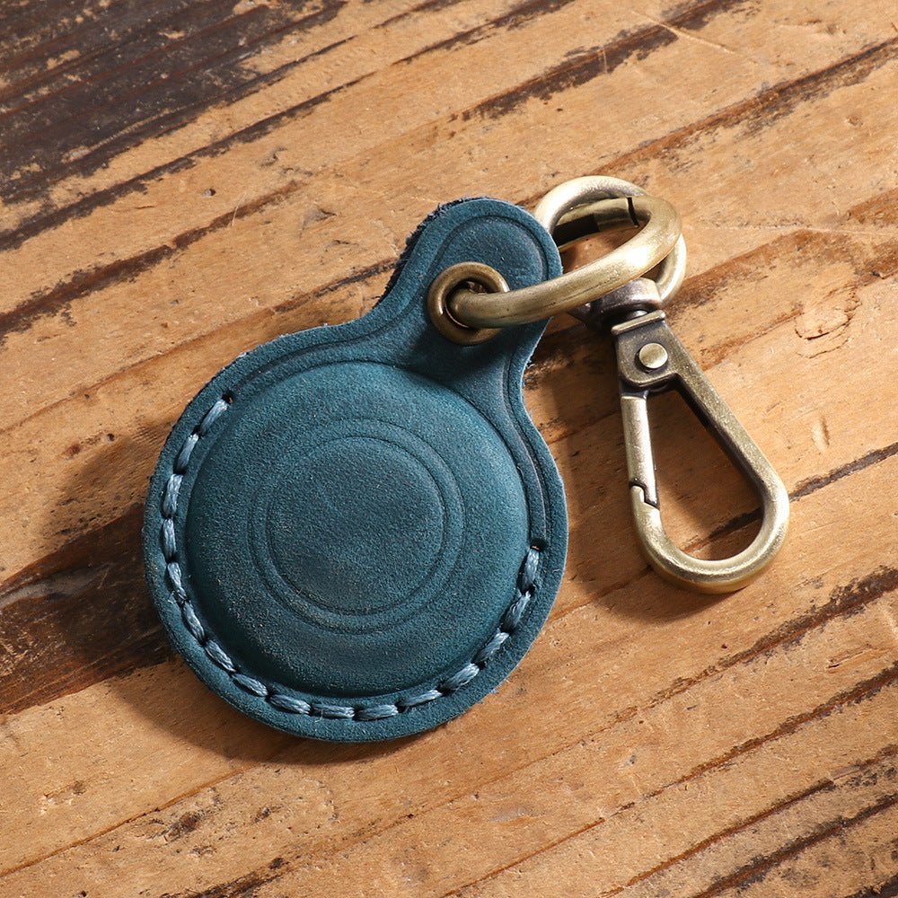Top - Grain Leather AirTag Holder Tracker Cover – Babylon Leather - Babylon LeatherBabylon LeatherLJ136-Blue