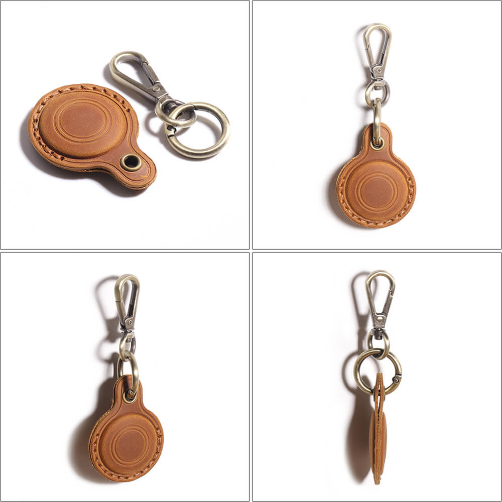 Top - Grain Leather AirTag Holder Tracker Cover – Babylon Leather - Babylon LeatherBabylon LeatherLJ136-Brown