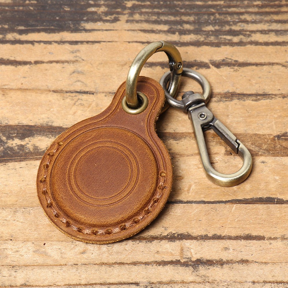 Top - Grain Leather AirTag Holder Tracker Cover – Babylon Leather - Babylon LeatherBabylon LeatherLJ136-Brown