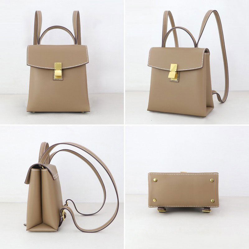 Top - Grain Leather Backpack DIY Kit – Babylon Leather - Babylon LeatherBabylon LeatherSY17 - Caramel - White