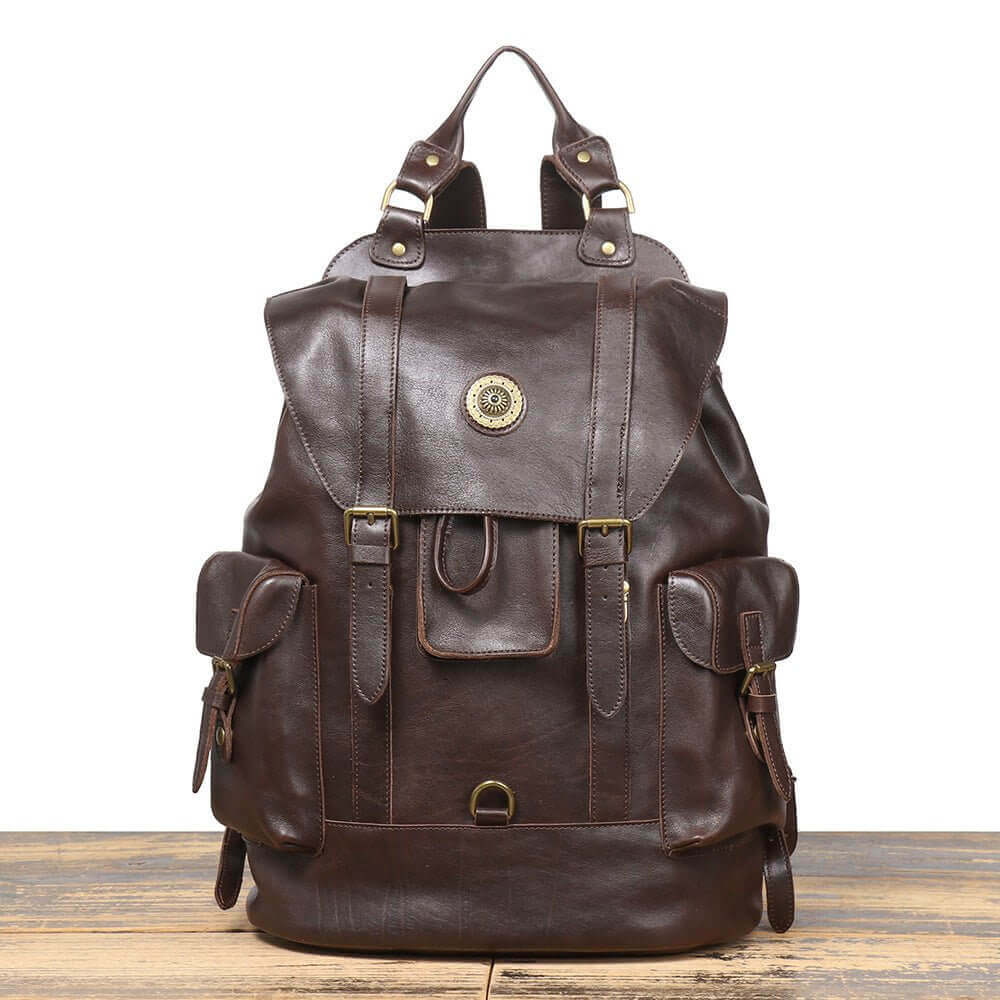 Top Grain Leather Backpack for Work and Travel – Babylon Leather - Babylon LeatherBabylon LeatherLJ085-Dark Brown