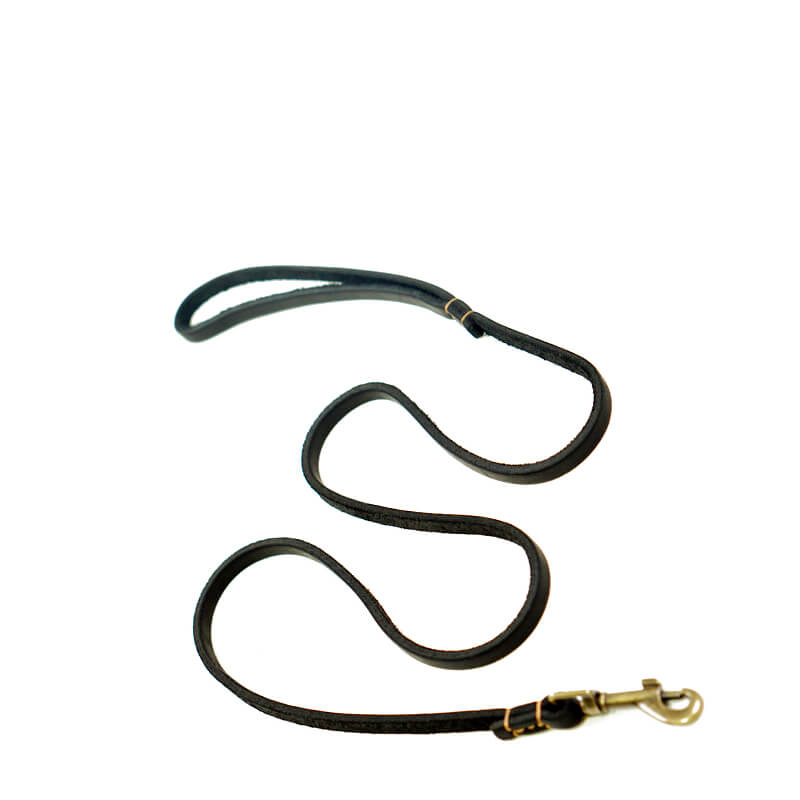 Top - Grain Leather Dog Leash for Small & Medium Breeds – Babylon Leather - Babylon LeatherBabylon LeatherLP06-Black-S