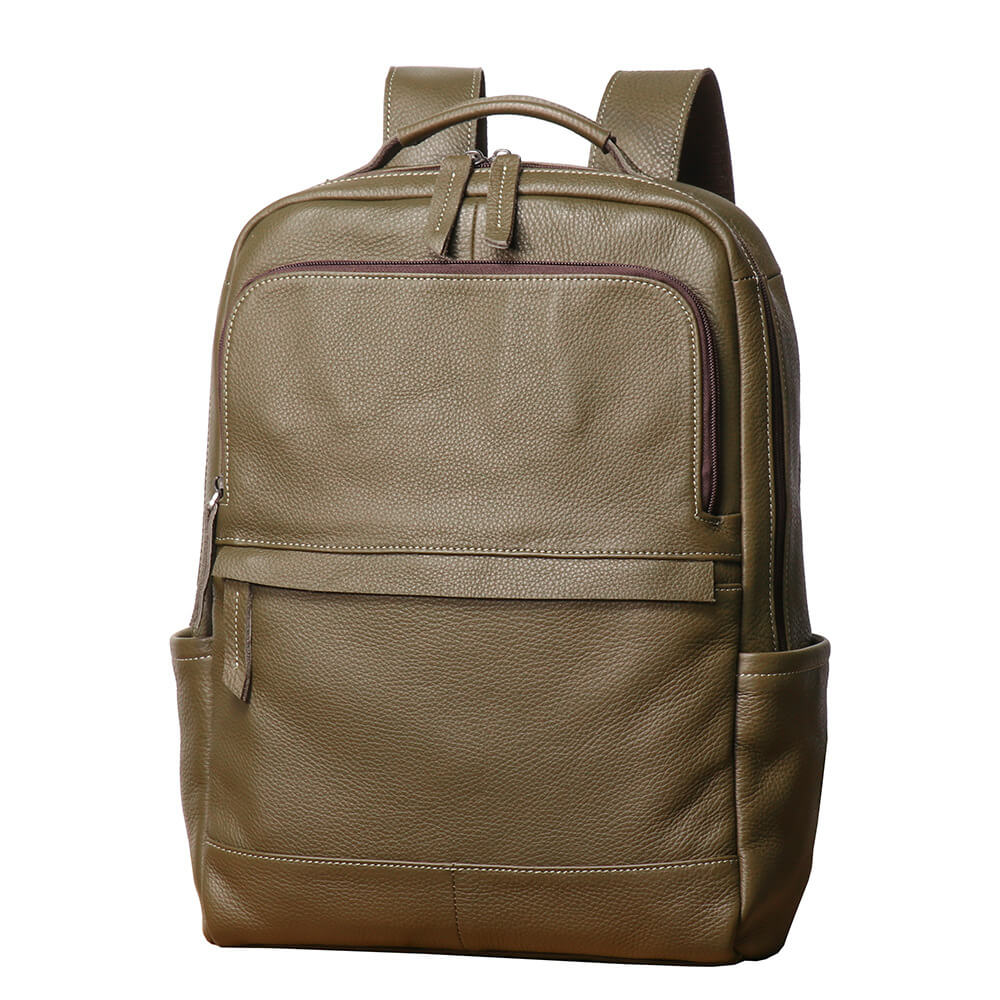 Top Grain Leather Laptop Backpack Travel Bag – Babylon Leather - Babylon LeatherBabylon LeatherLJ055 - Green