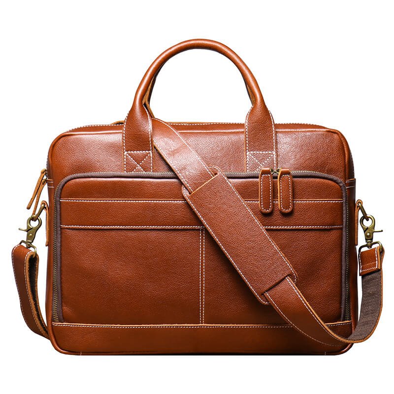 Top Grain Leather Laptop Briefcase – Babylon Leather - Babylon LeatherBabylon LeatherLJ083 - Black