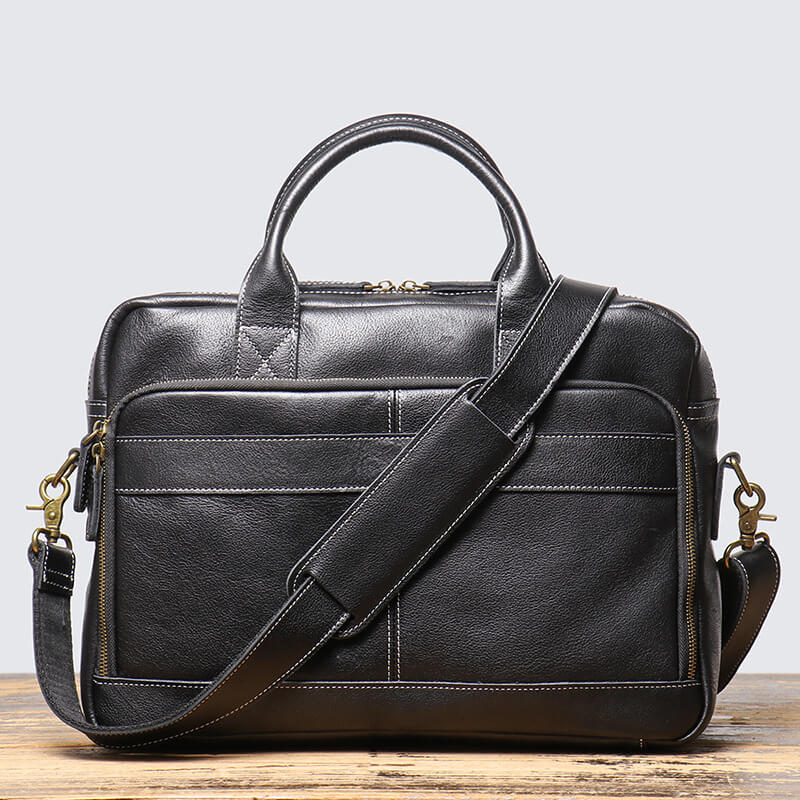 Top Grain Leather Laptop Briefcase – Babylon Leather - Babylon LeatherBabylon LeatherLJ083 - Black