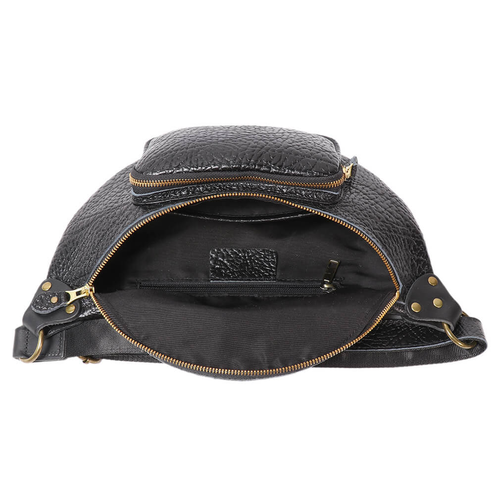 Top Grain Leather Men’s Crossbody Sling Bag – Babylon Leather - Babylon LeatherBabylon LeatherLJ102-Black