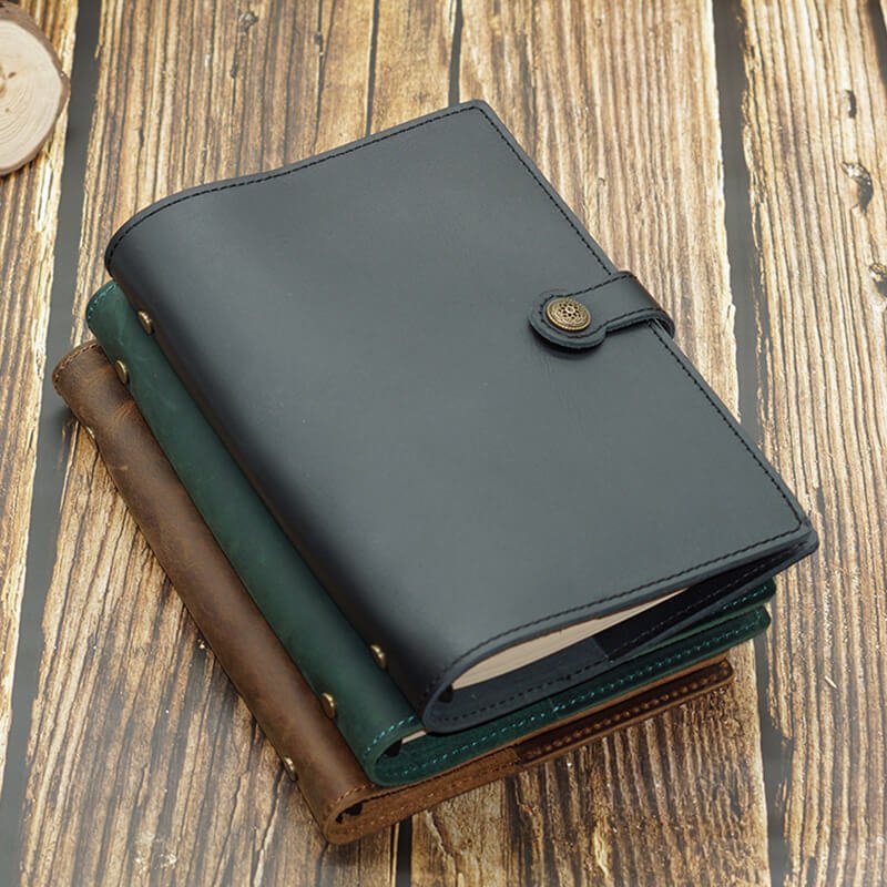 Top Grain Leather Ring Binder Notebook A5 – Babylon Leather - Babylon LeatherBabylon LeatherJX02-Brown-Blank Dowling Paper