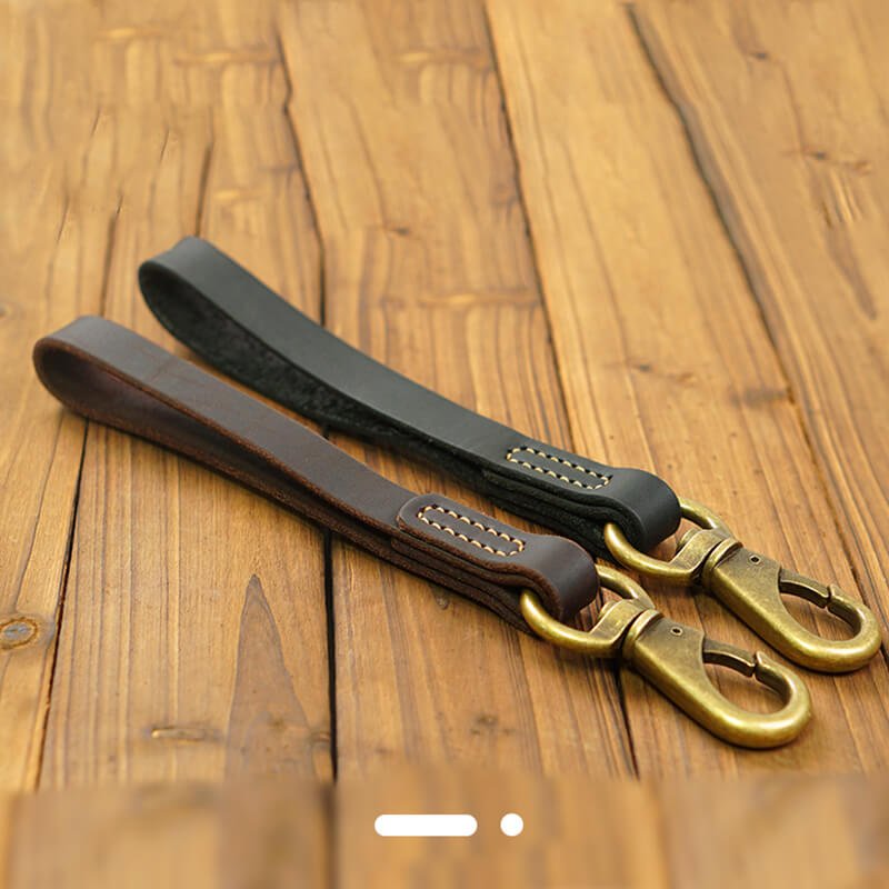 Top - Grain Leather Short Dog Leash for Medium and Large Dogs – Babylon Leather - Babylon LeatherBabylon LeatherLP07-Black