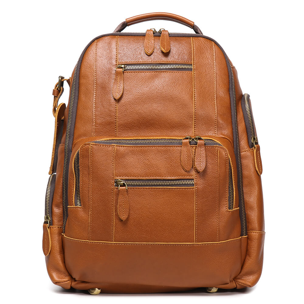 Top Grain Leather Travel & Work Backpack for Men – Babylon Leather - Babylon LeatherBabylon LeatherLJ089 - Caramel