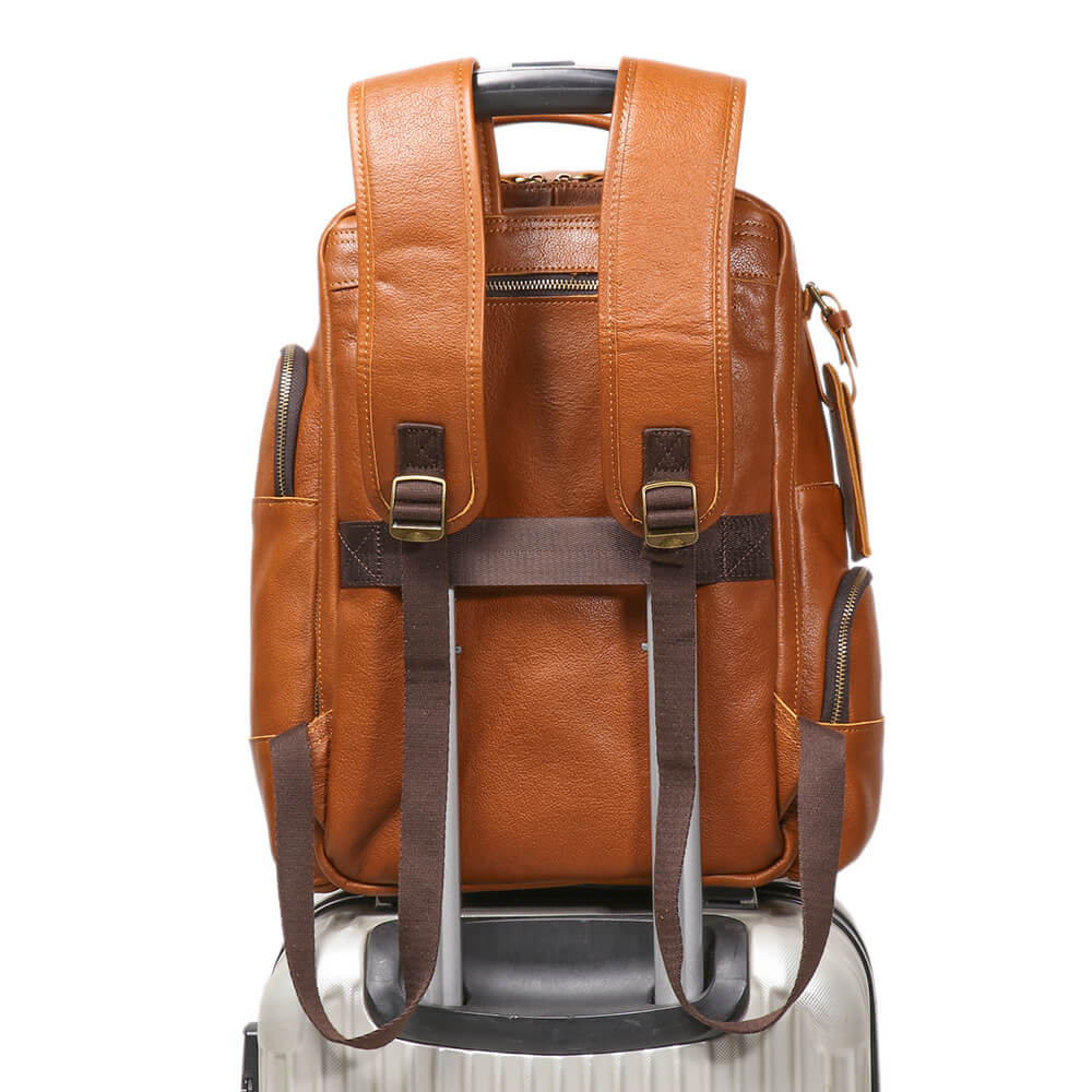 Top Grain Leather Travel & Work Backpack for Men – Babylon Leather - Babylon LeatherBabylon LeatherLJ089 - Caramel