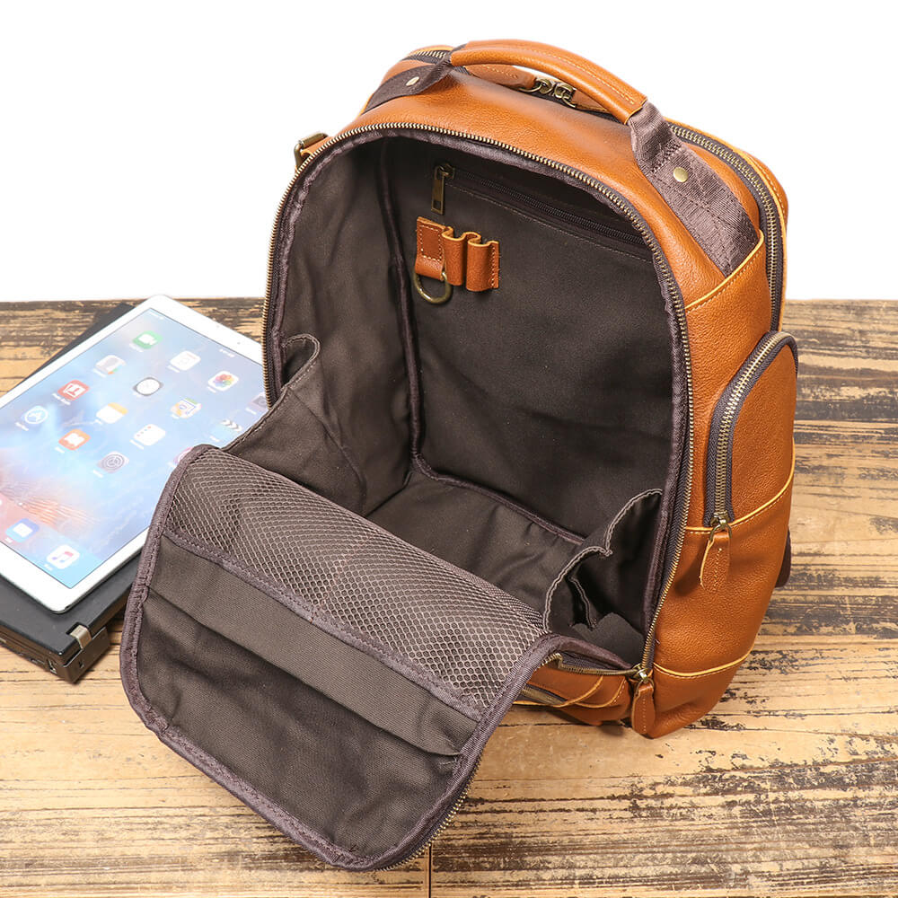 Top Grain Leather Travel & Work Backpack for Men – Babylon Leather - Babylon LeatherBabylon LeatherLJ089 - Caramel