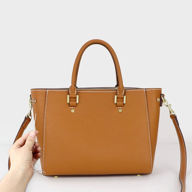 Trapeze Tote Bag DIY Leather Kit – Babylon Leather - Babylon LeatherBabylon LeatherSY31 - Caramel - White