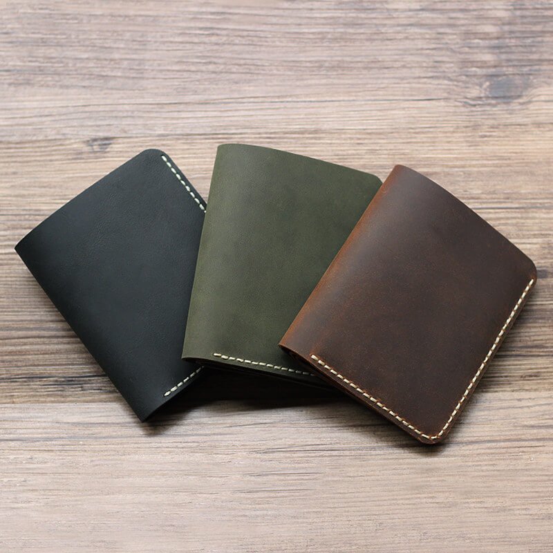 Trifold License Wallet Crazy Horse Leather DIY Kit – Babylon Leather - Babylon LeatherBabylon LeatherCY35-Brown