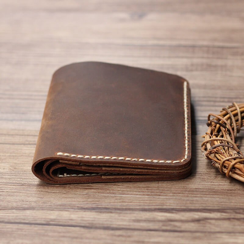 Trifold License Wallet Crazy Horse Leather DIY Kit – Babylon Leather - Babylon LeatherBabylon LeatherCY35-Brown