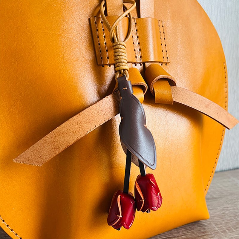 Tulip - Shaped Charm DIY Kit – Babylon Leather - Babylon LeatherBabylon LeatherSG13-Red