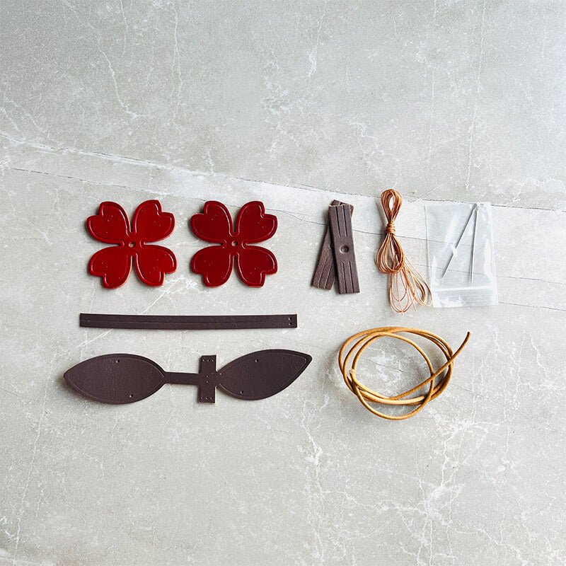 Tulip - Shaped Charm DIY Kit – Babylon Leather - Babylon LeatherBabylon LeatherSG13-Red