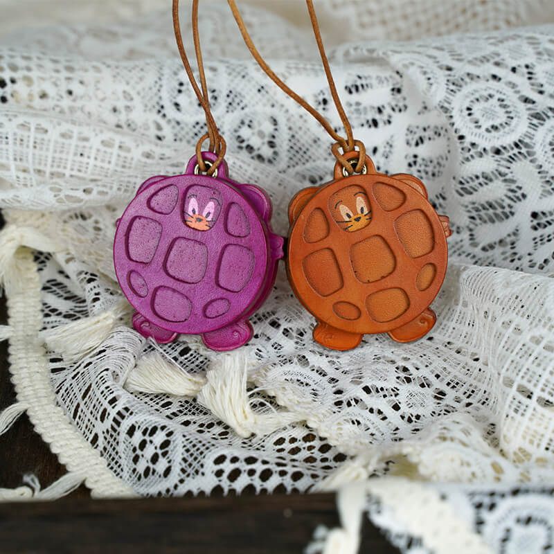 Turtle Mouse Shape Leather Charm – Babylon Leather - Babylon LeatherBabylon LeatherLL78-Brown