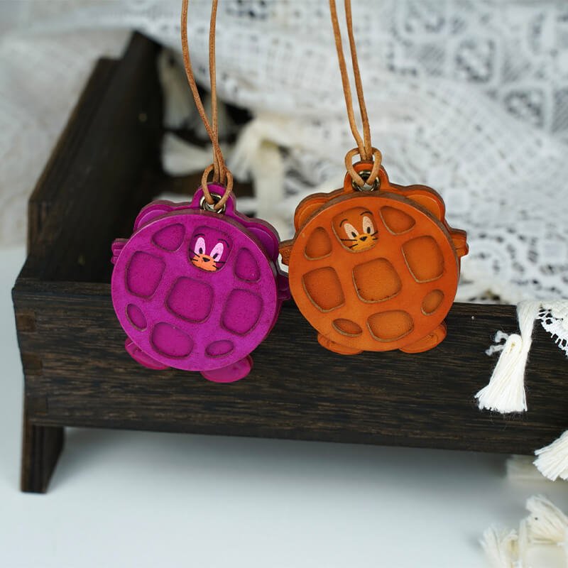 Turtle Mouse Shape Leather Charm – Babylon Leather - Babylon LeatherBabylon LeatherLL78-Brown