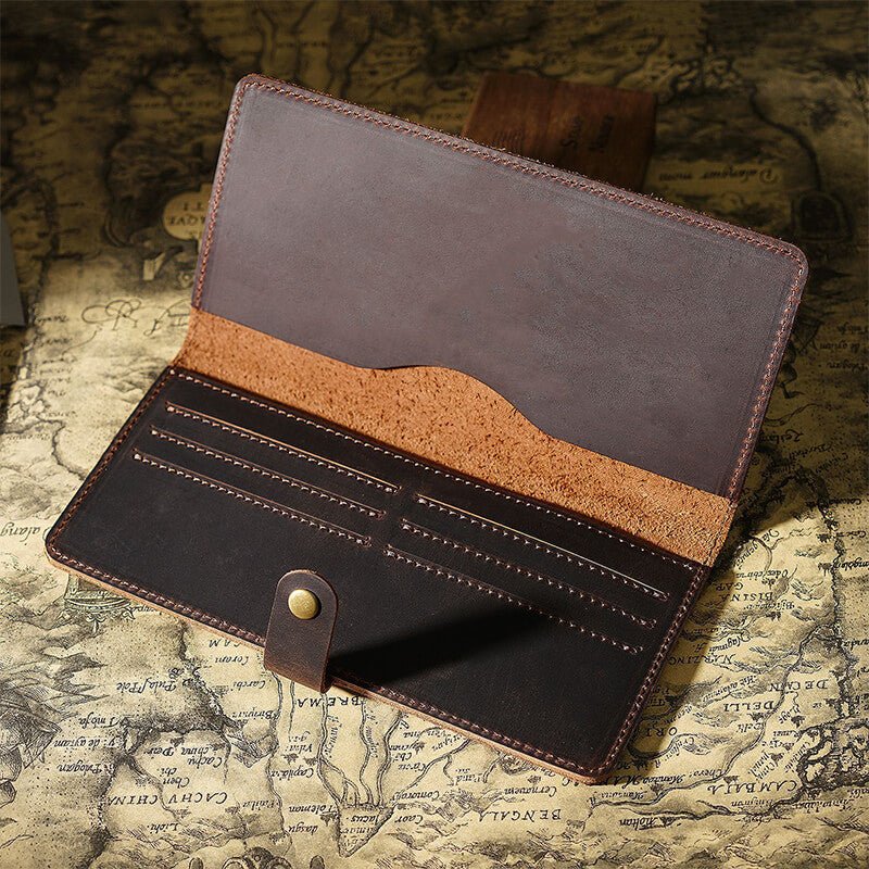 Unisex Long Clutch Wallet – Babylon Leather - Babylon LeatherBabylon LeatherAN51-Brown