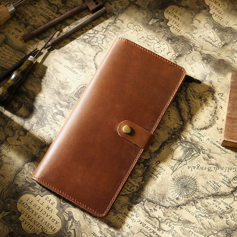 Unisex Long Clutch Wallet – Babylon Leather - Babylon LeatherBabylon LeatherAN51-Coffee