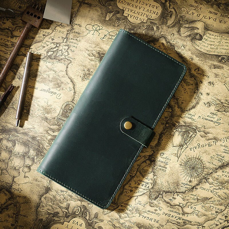 Unisex Long Clutch Wallet – Babylon Leather - Babylon LeatherBabylon LeatherAN51-Dark Green