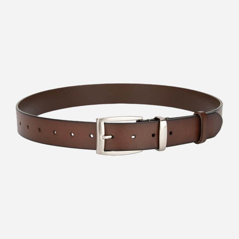 Unisex Top - Grain Cowhide Belt with Smooth Buckle – Babylon Leather - Babylon LeatherBabylon LeatherDJ05-Brown