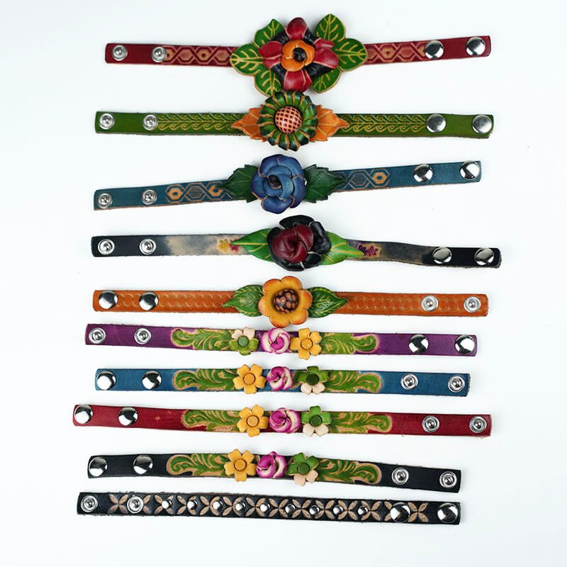 Veg Tanned Leather Bracelet – Babylon Leather - Babylon LeatherBabylon LeatherLL03-Random Color