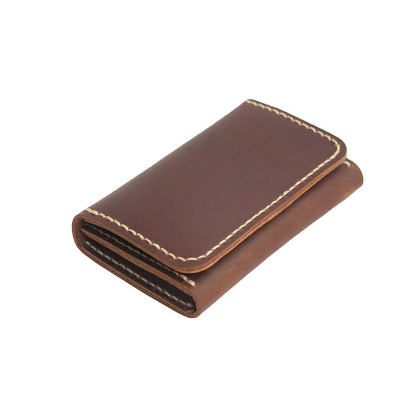 Vintage Card Holder Crazy Horse Leather DIY Kit – Babylon Leather - Babylon LeatherBabylon LeatherCY58-Brown