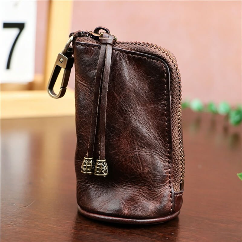 Vintage Leather Belt Key Pouch – Babylon Leather - Babylon LeatherBabylon LeatherLLZ83-Brown