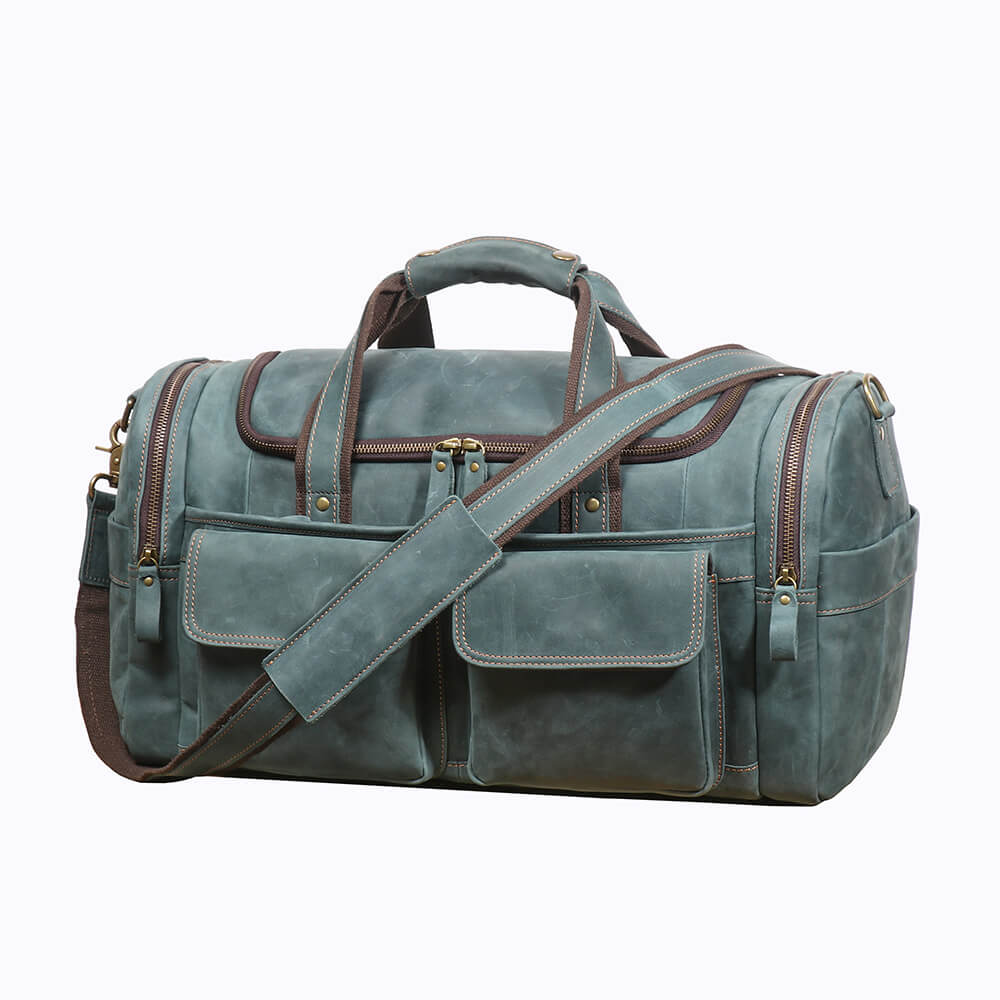 Vintage Leather Overnight Travel Bag – Babylon Leather - Babylon LeatherBabylon LeatherLJ084 - Black