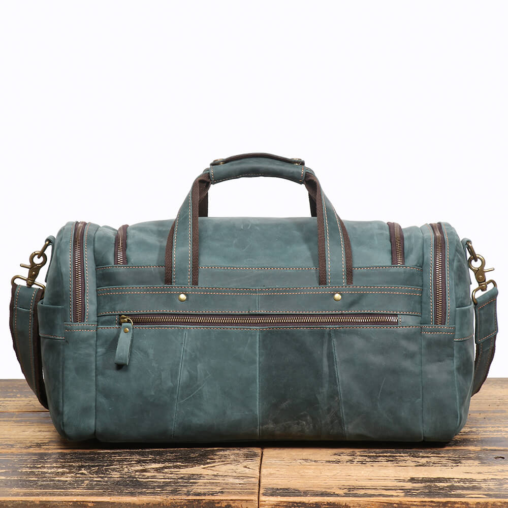 Vintage Leather Overnight Travel Bag – Babylon Leather - Babylon LeatherBabylon LeatherLJ084 - Peacock Blue