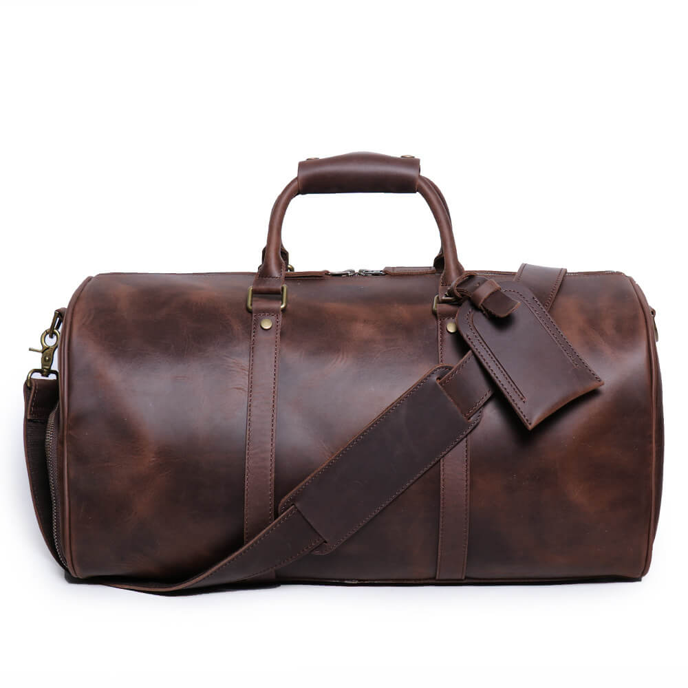 Vintage Leather Travel Duffel Bag – Babylon Leather - Babylon LeatherBabylon LeatherLJ002 - Coffee