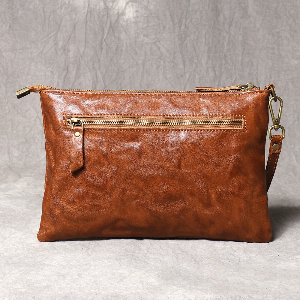 Vintage Leather Wristlet Clutch Bag – Babylon Leather - Babylon LeatherBabylon LeatherLJ064 - Black