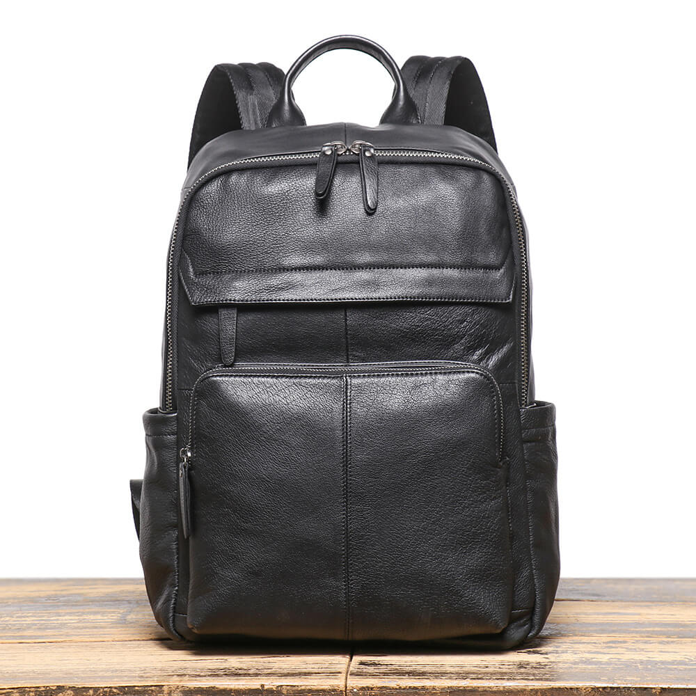 Vintage Men’s Leather Rucksack Backpack – Babylon Leather - Babylon LeatherBabylon LeatherLJ154-Black